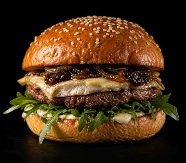 LA CHOUETTE CHÈVRE & FIGUE, burger de La Chouette